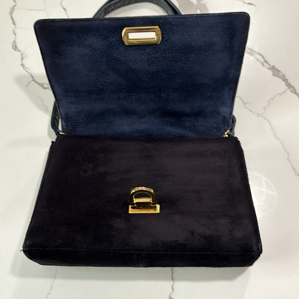 VTG Frenchy of California Vintage Navy Blue Evening Bag - Picture 3 of 16